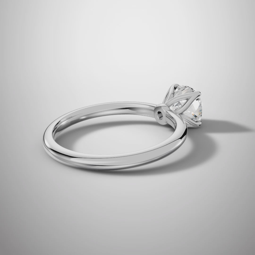 925 Silver Cushion Cut Moissanite Ring | 1 Ct Diamond-Look Solitaire Engagement Ring for Women