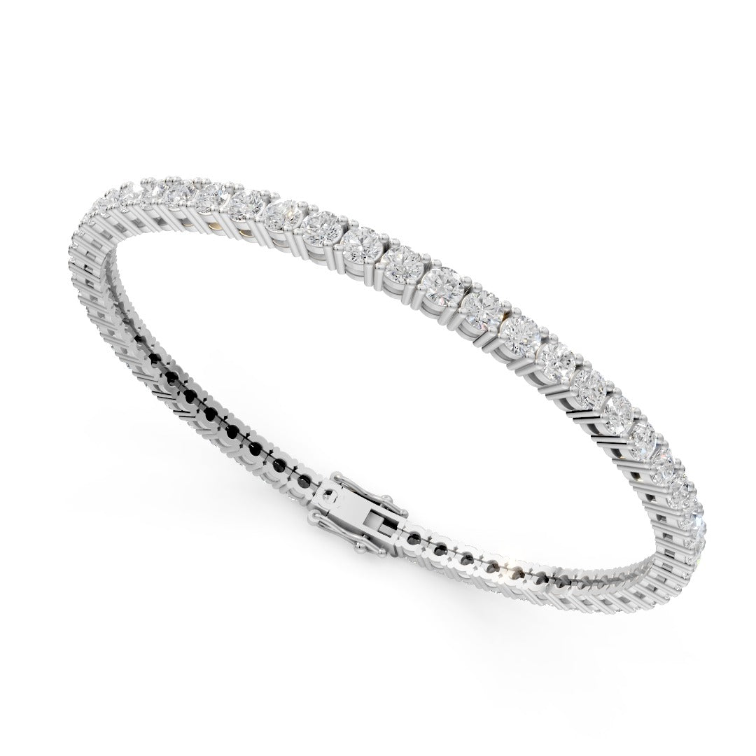 The Eternal Sparkle: Moissanite Tennis Bracelet in Sterling Silver