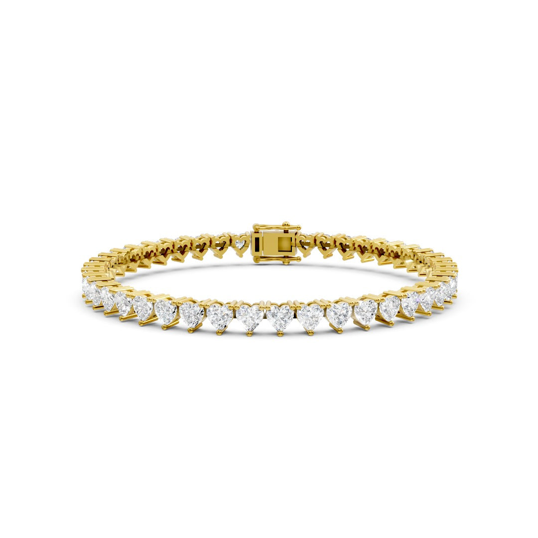 The Eternal Heart Moissanite Tennis Bracelet in 925 Sterling Silver