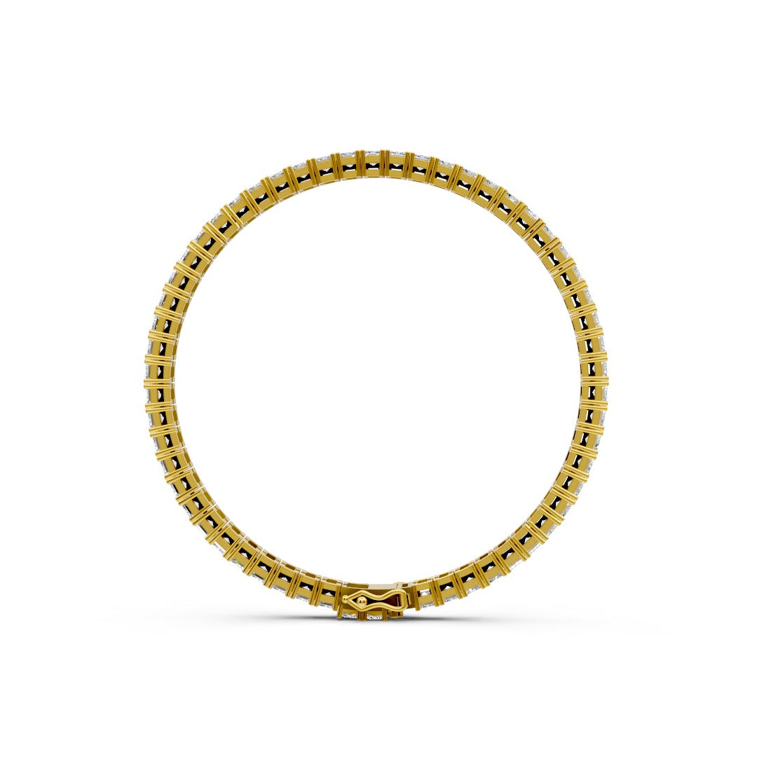 The Radiant Emerald Moissanite Tennis Bracelet in 925 Sterling Silver