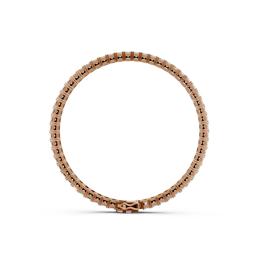 The Radiant Emerald Moissanite Tennis Bracelet in 925 Sterling Silver