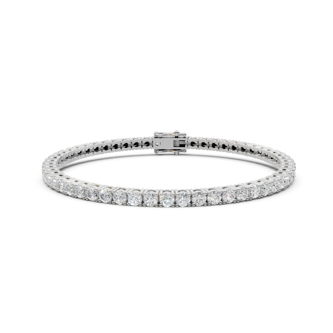 The Eternal Sparkle: Moissanite Tennis Bracelet in Sterling Silver
