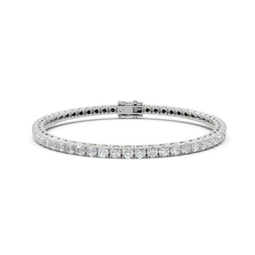 The Eternal Sparkle: Moissanite Tennis Bracelet in Sterling Silver
